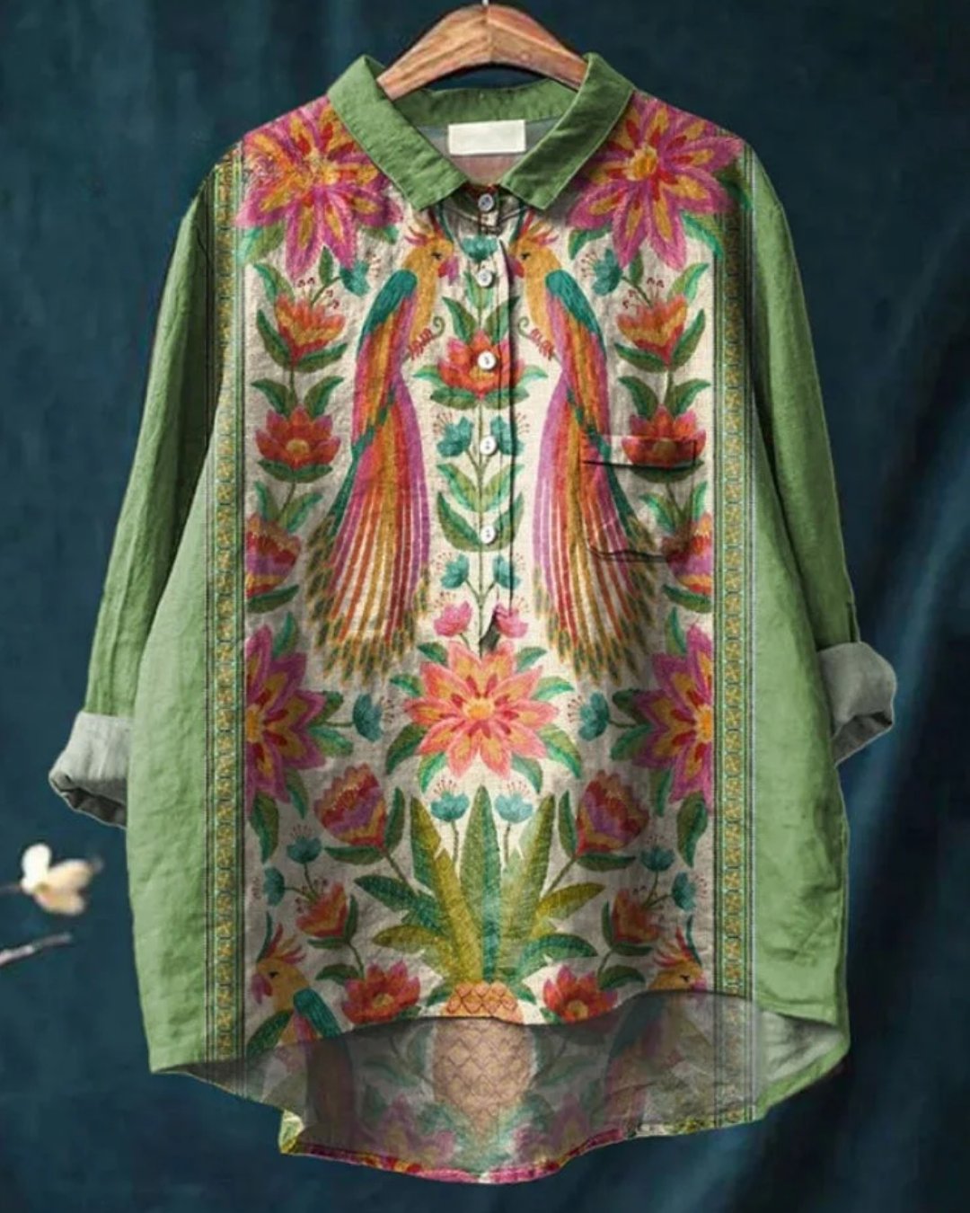 Jaclynn | Floral Shirt für Damen mit langen Ärmeln