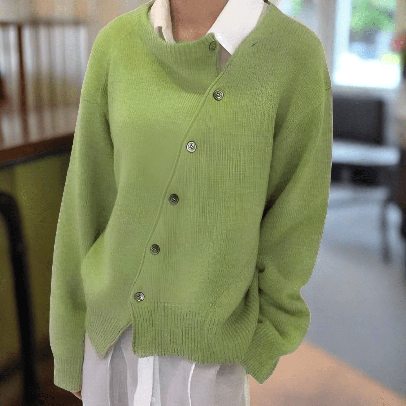 Cathy | Entspannter Cardigan für Damen mit V-Ausschnitt und langen Ärmeln