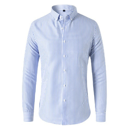Riley | Elegantes gestreiftes Hemd für Herren mit Streifen und langen Ärmeln