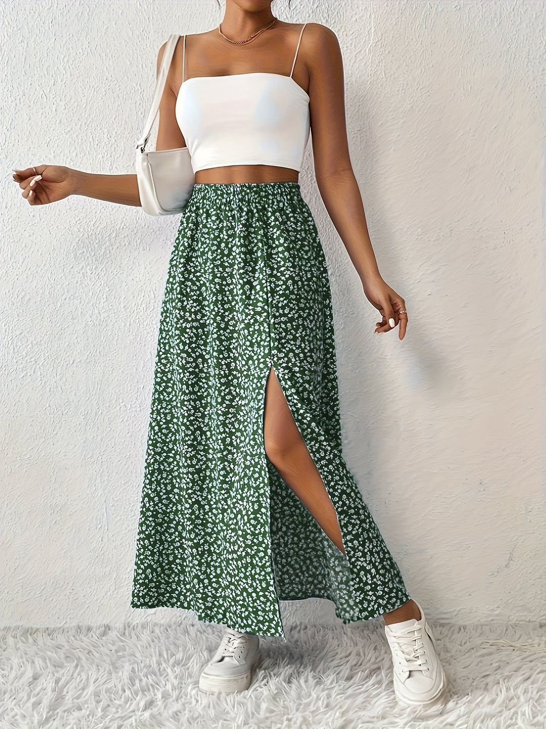 Paige | Floral Print Maxi Rock für Damen