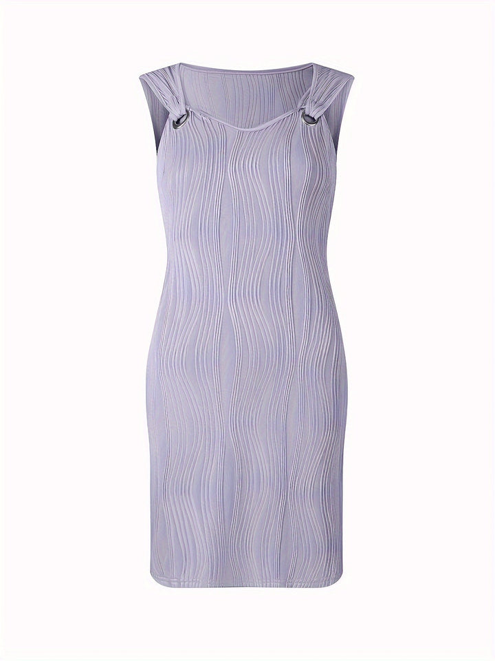 Macy | Elegantes Ärmelloses Minikleid für Damen mit Streifen und V-Ausschnitt
