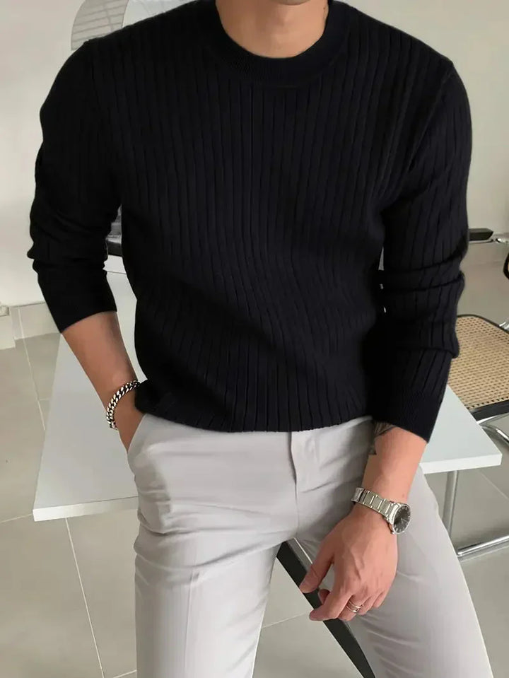 Brit und Boho | Mike Essential Rundhalspullover mit Rundhalsausschnitt