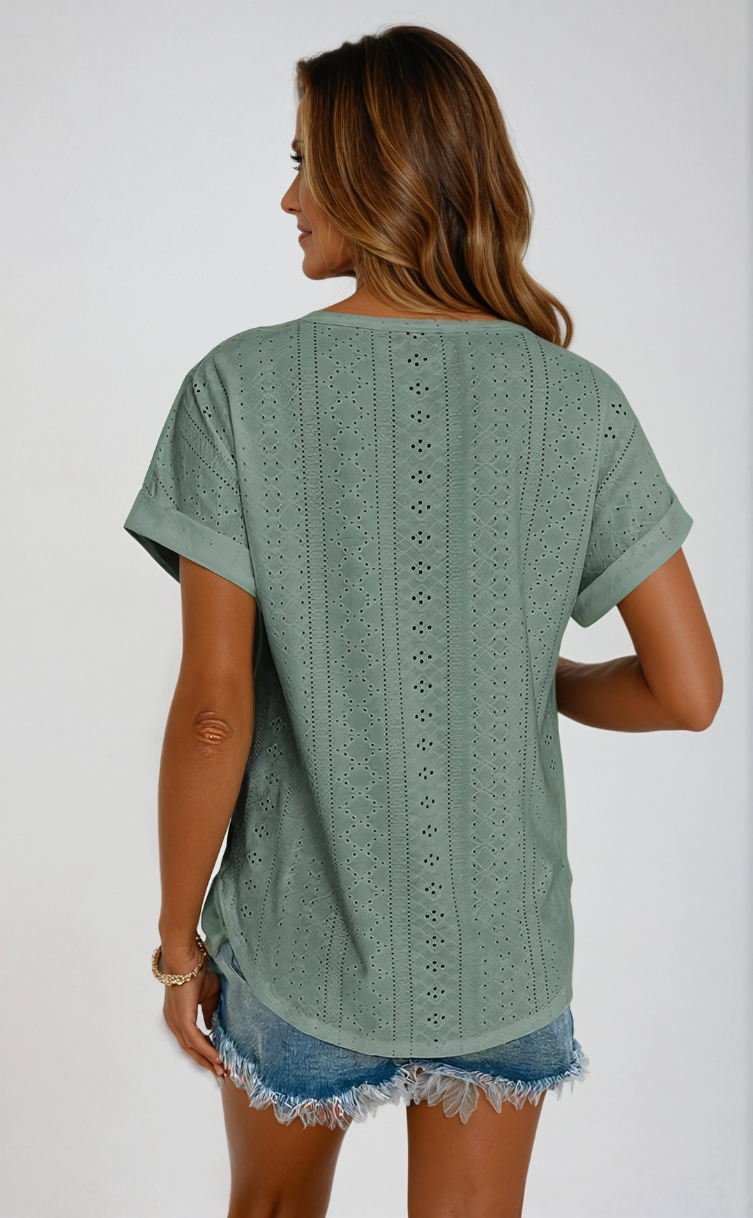 Becky | Lässiges Lochmuster-Top