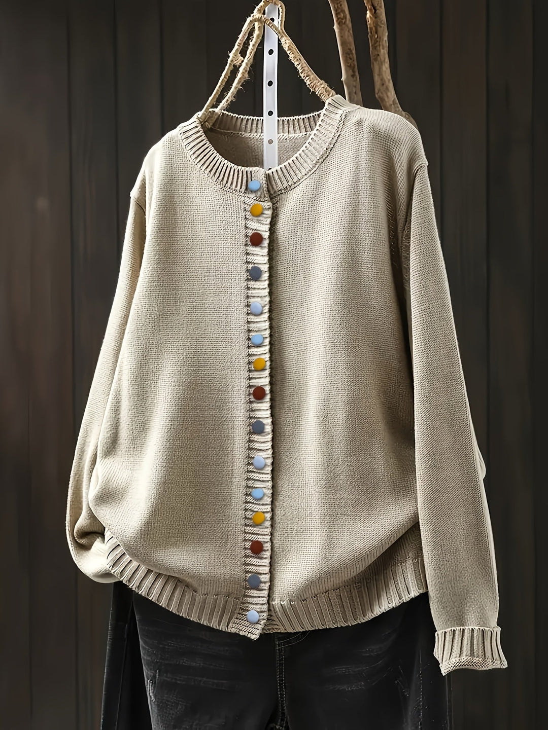 Ezra | Stilvoller Lässiger Cardigan für Damen mit Rundhalsausschnitt