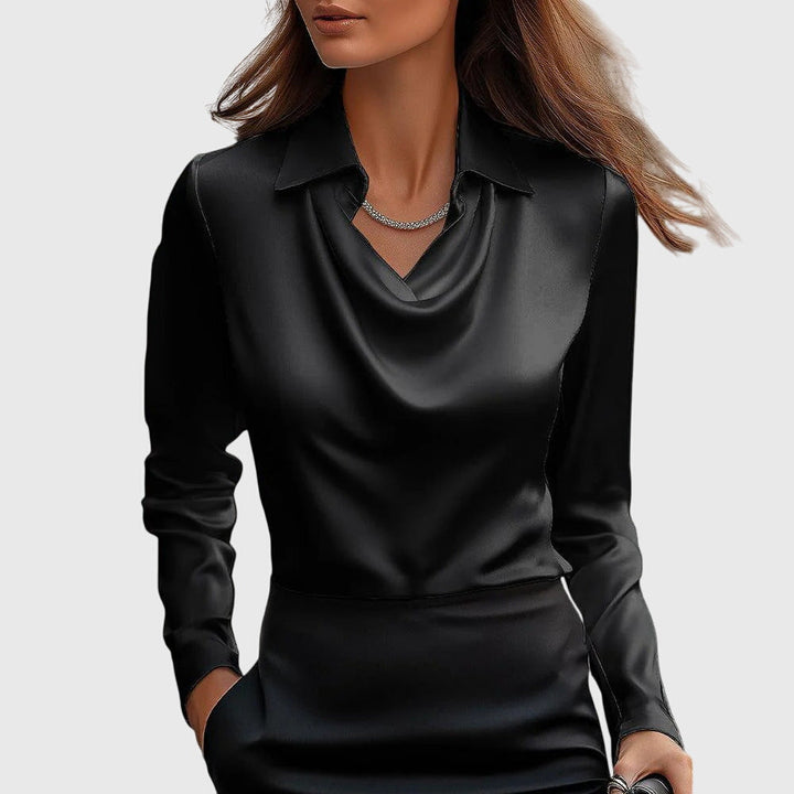 Brooklyn | Elegante Bluse für Damen mit V-Ausschnitt und langen Ärmeln