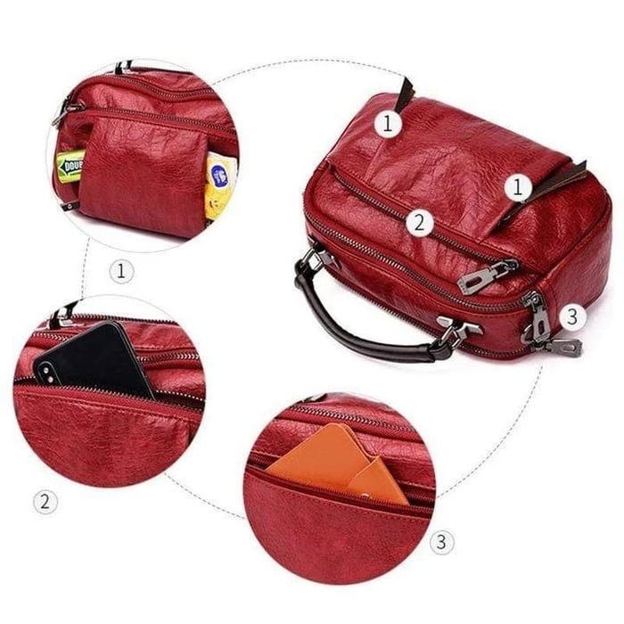 Finbjørg | Kleine und vielseitige Tasche in goldenem Cognac-Ton für Damen