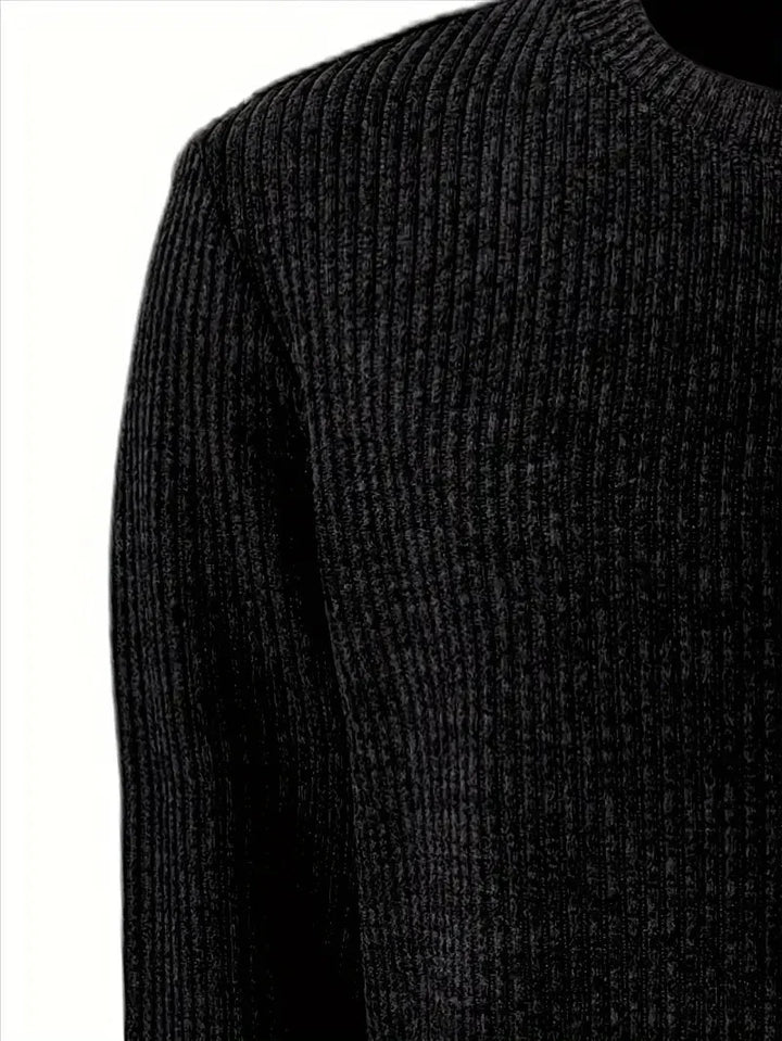 Brit und Boho | Logan Luxe Strickpullover mit Rundhalsausschnitt und langen Ärmeln
