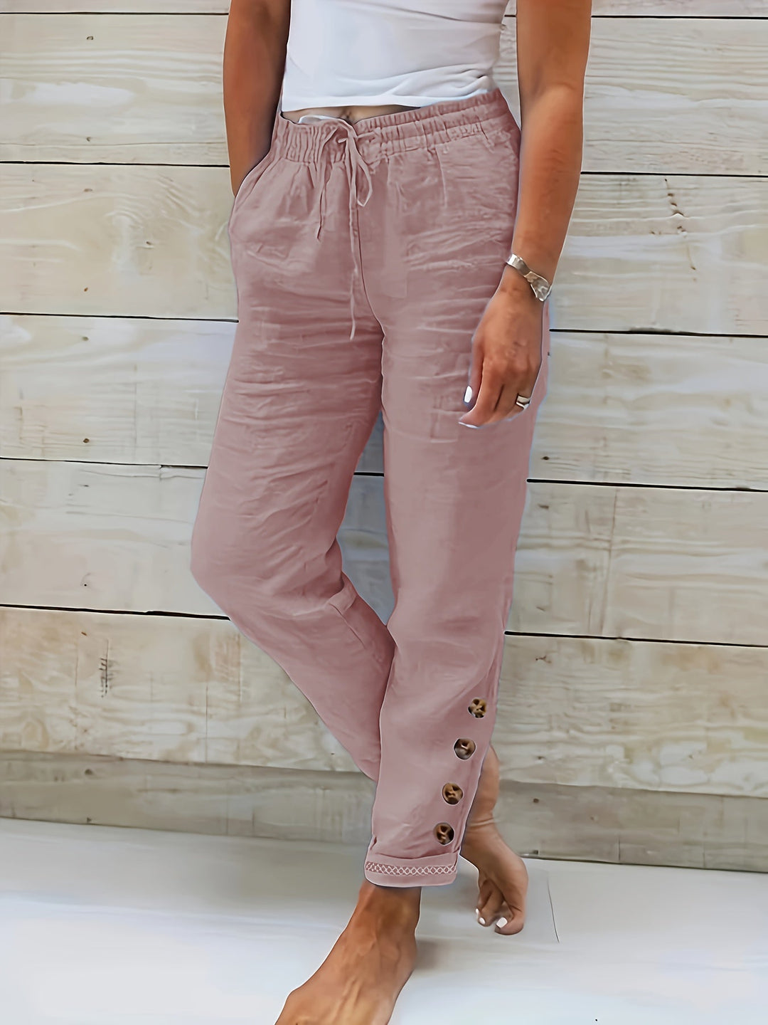 Lana | Slim Straight Hose für Damen mit hohem Bund