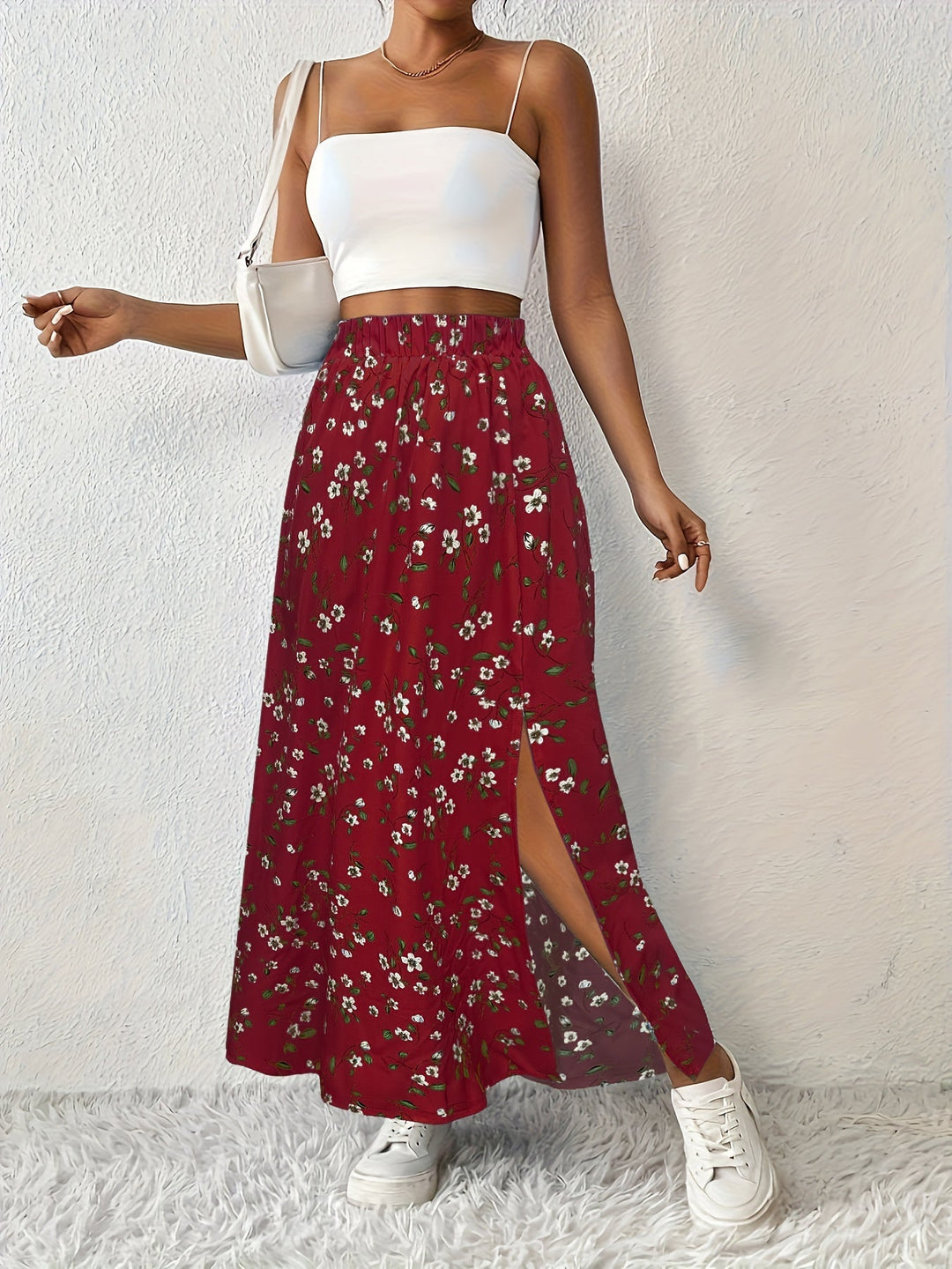 Paige | Floral Print Maxi Rock für Damen