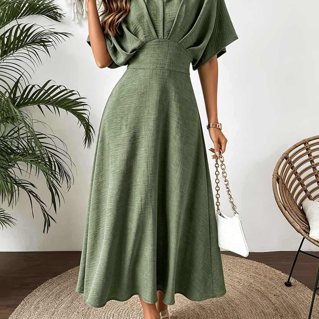 Damen Midikleid mit V-Ausschnitt