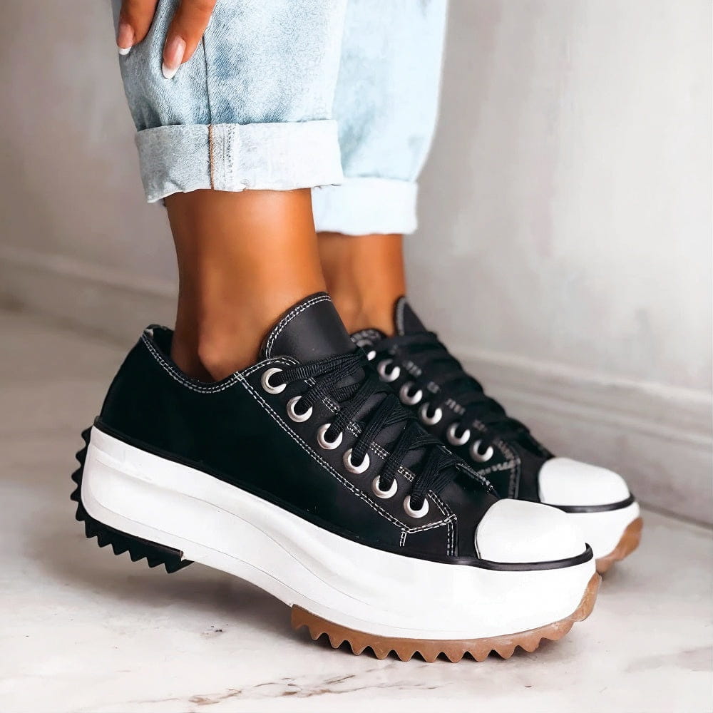 Emily | Leader Plateau Turnschuhe für Damen mit flachem Absatz