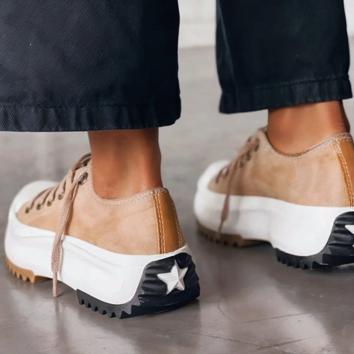 Emily | Leader Plateau Turnschuhe für Damen mit flachem Absatz