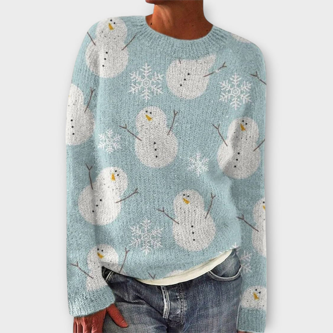 Simone | Gemütlicher Weihnachts-Pullover für Damen mit Rundhalsausschnitt