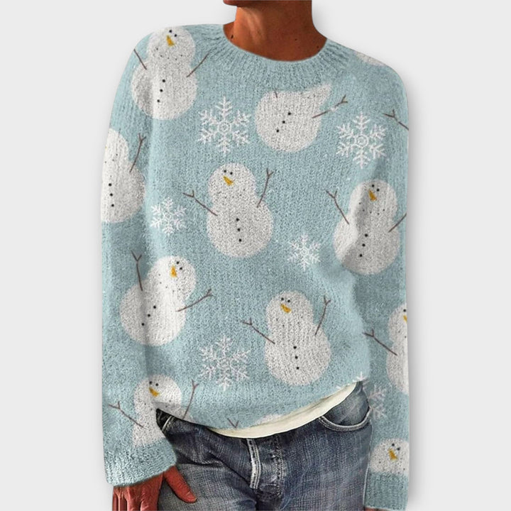 Simone | Gemütlicher Weihnachts-Pullover für Damen mit Rundhalsausschnitt