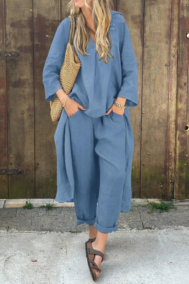 Arianna | Schickes Zweiteiliges Set für Damen mit Rundhalsausschnitt