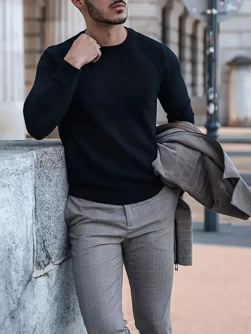 Brit und Boho | Oliver Essential Strickpullover mit Rundhalsausschnitt