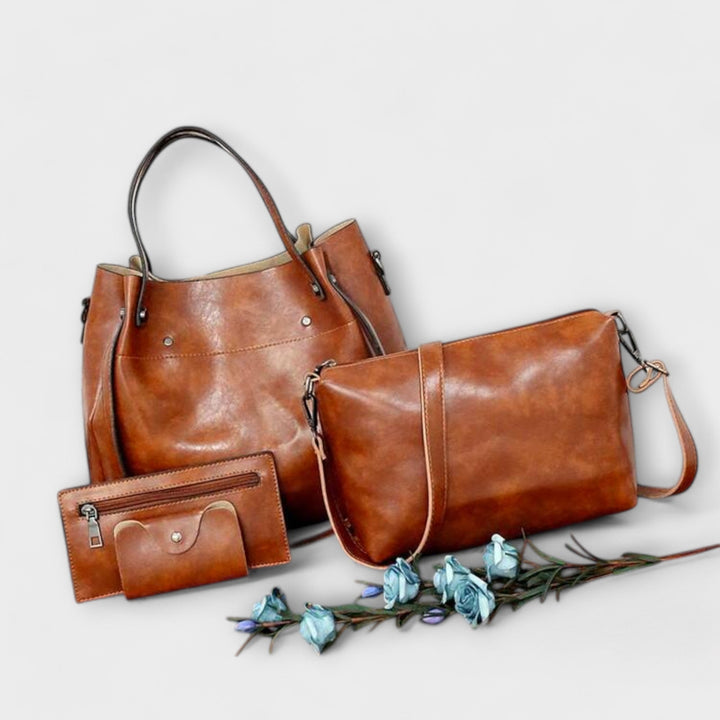 Alvhildea | 4-teiliges Vintage-Taschen-Set für Damen