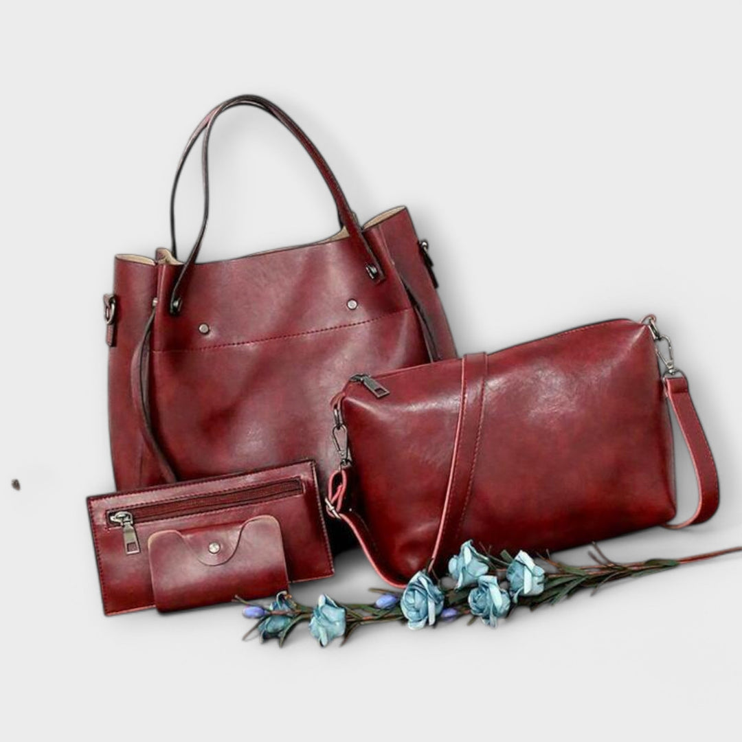 Alvhildea | 4-teiliges Vintage-Taschen-Set für Damen
