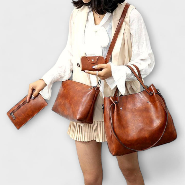 Alvhildea | 4-teiliges Vintage-Taschen-Set für Damen