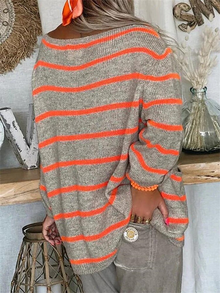 Zia | Strickpullover für Damen mit Rundhalsausschnitt und langen Ärmeln