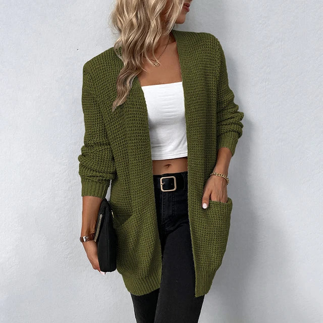 Nancy | Bequemer Strick-Cardigan für Damen mit praktischen Taschen