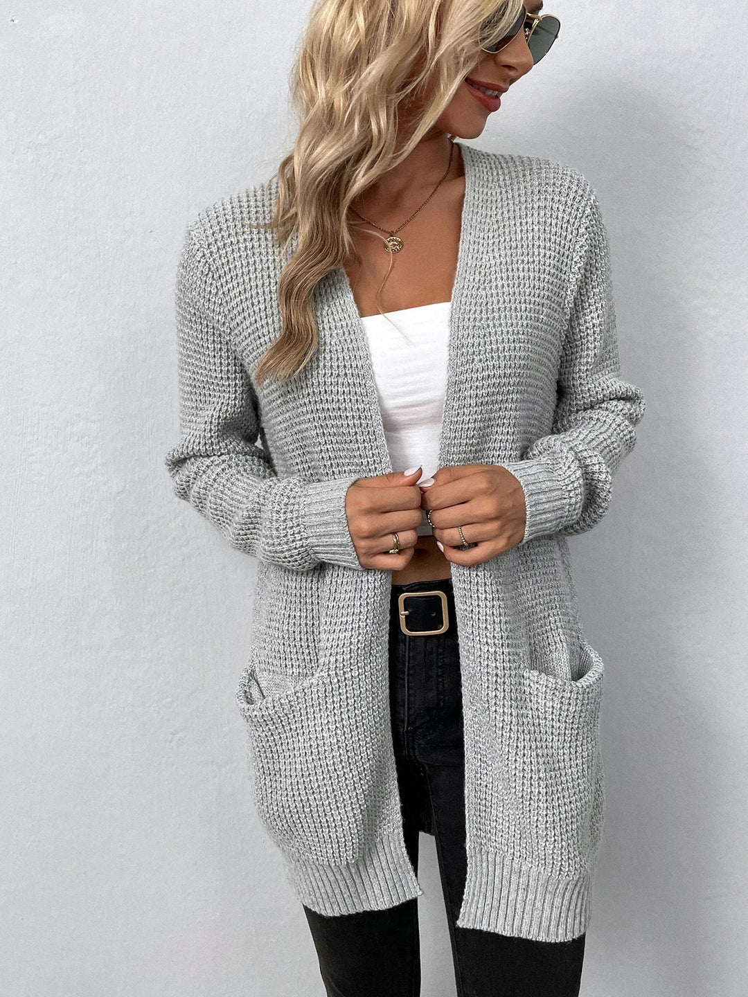 Nancy | Bequemer Strick-Cardigan für Damen mit praktischen Taschen