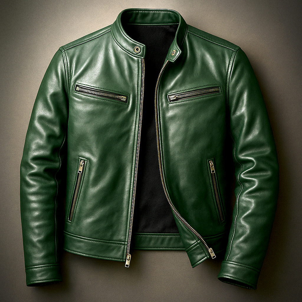 Herren Bikerjacke mit Taschen und Reissverschluss