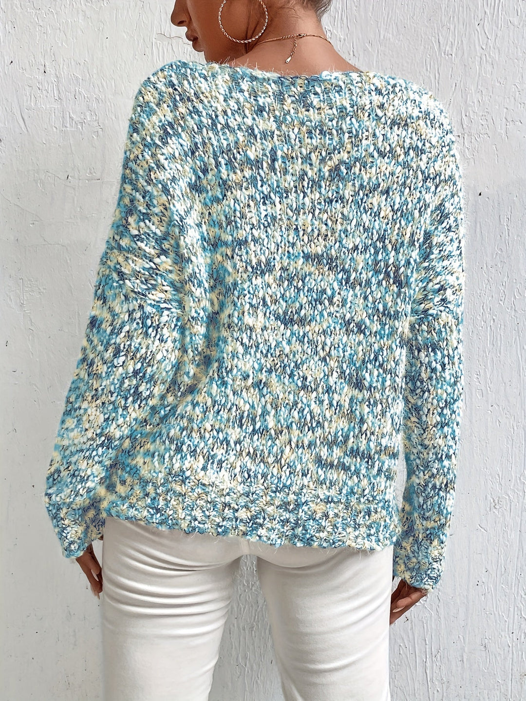 Serina | Lässiger Pullover für Damen mit langen Ärmeln und Batik-Optik