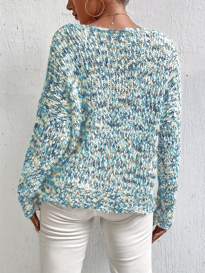 Serina | Lässiger Pullover für Damen mit langen Ärmeln und Batik-Optik