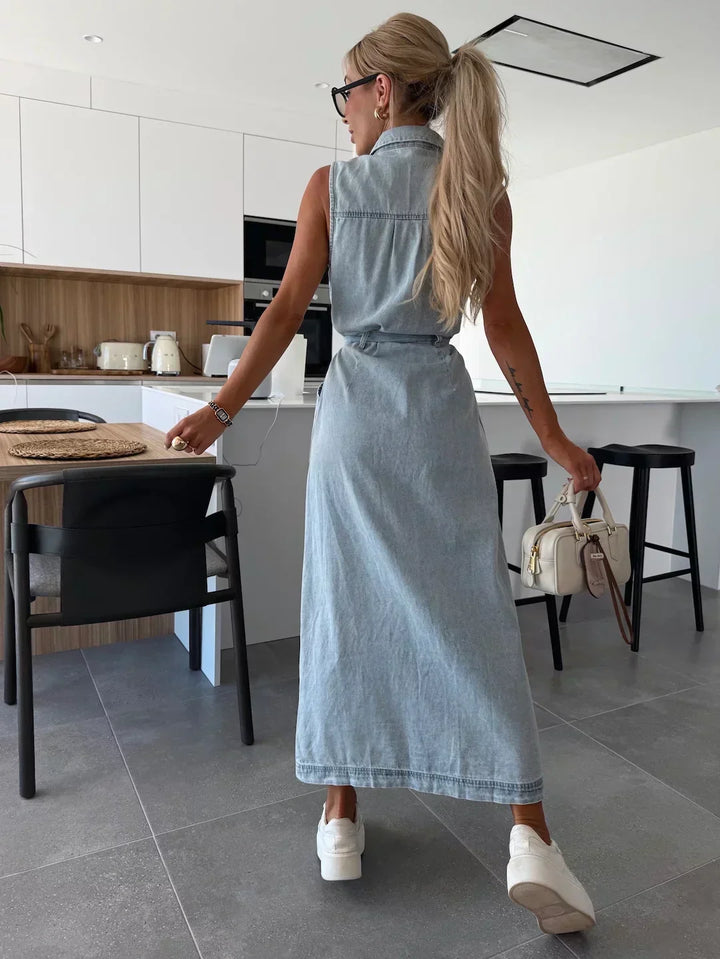 Diane | Denim Maxikleid für Damen