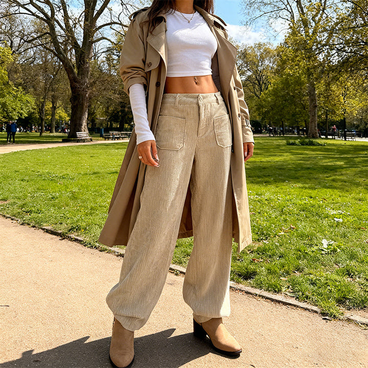 Damen Freizeit-Hochbundhose | Lockere Passform für ultimativen Komfort und Stil