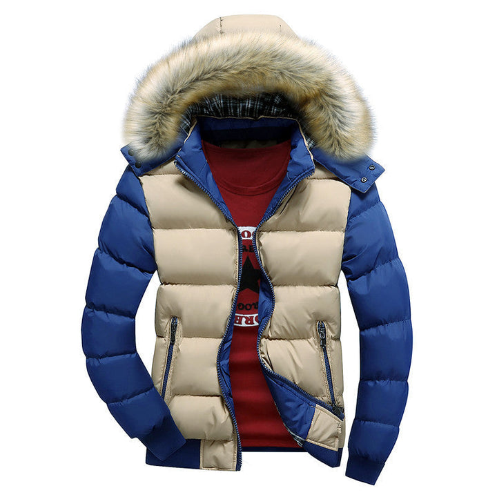 Herren Winterjacke mit Taschen und Kapuze, Langarm