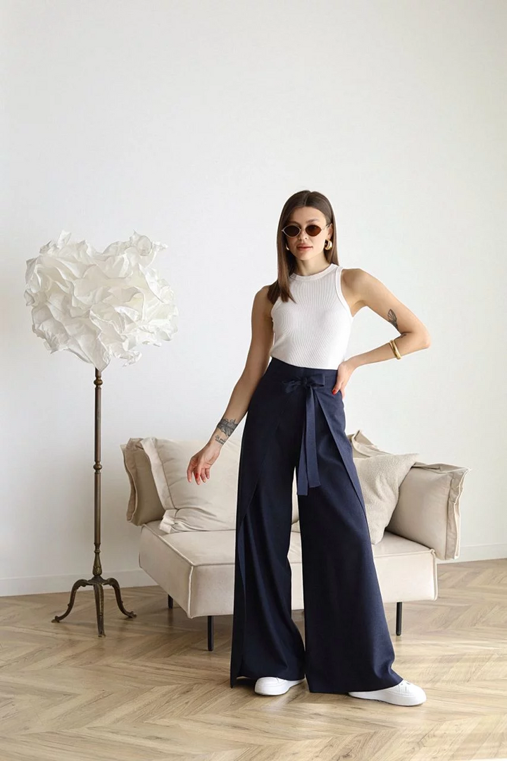 Marika | Weite hosen für Damen mit hohem Bund