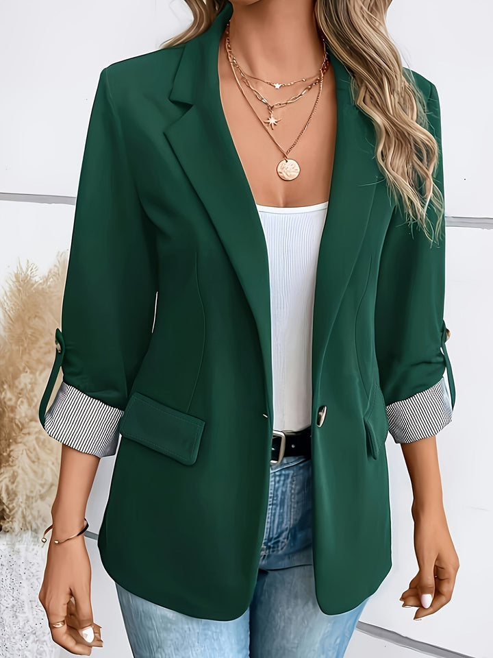 Jamie | Damen Stilvoller Blazer mit V-Ausschnitt und 3/4-Ärmeln