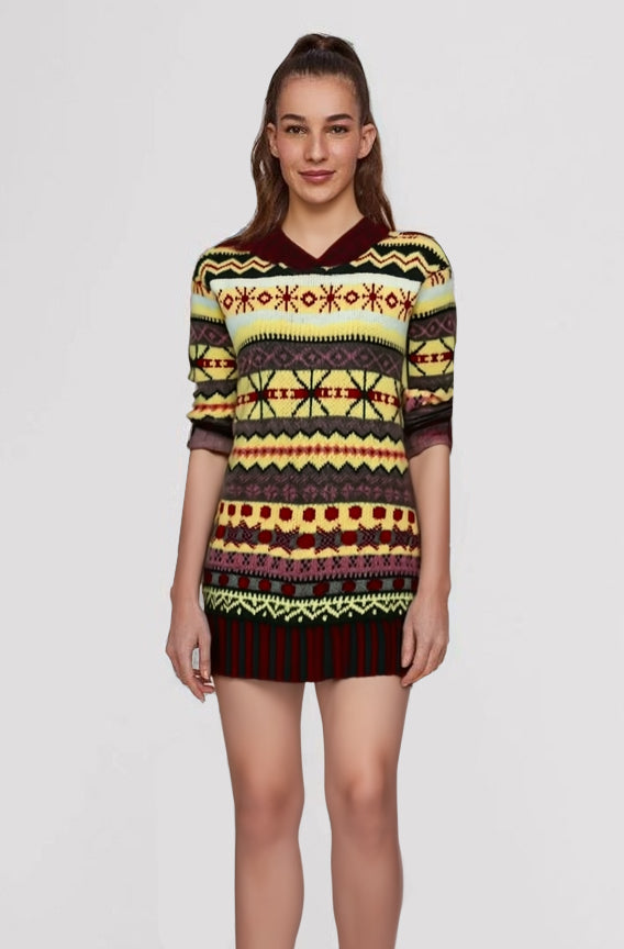 Greta | Damen Pullover mit Kapuze und langen Ärmeln