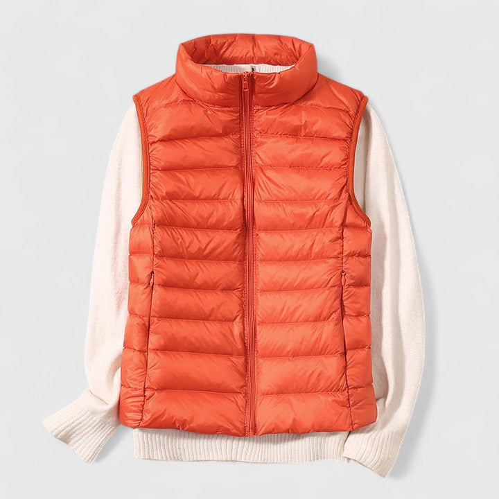 Eryzzaria Elegante Weste für Damen mit Rundhalsausschnitt
