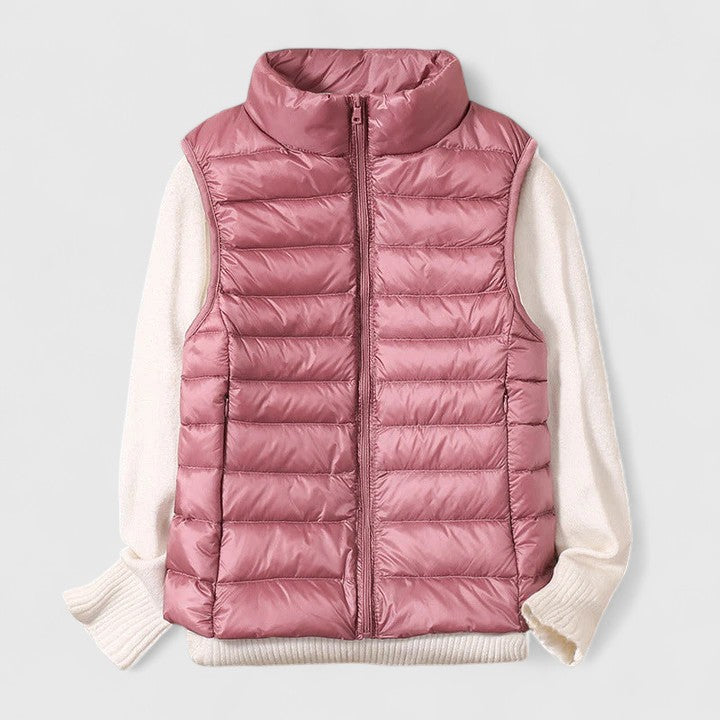 Eryzzaria Elegante Weste für Damen mit Rundhalsausschnitt