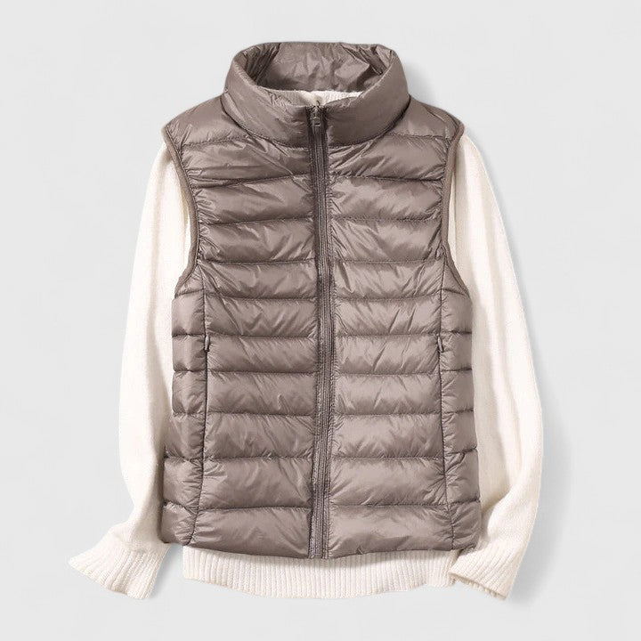 Eryzzaria Elegante Weste für Damen mit Rundhalsausschnitt