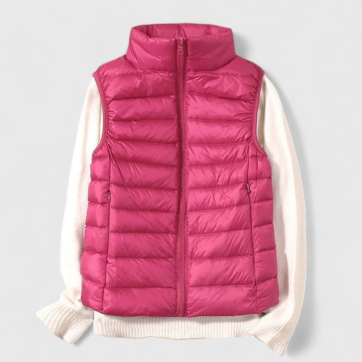 Eryzzaria Elegante Weste für Damen mit Rundhalsausschnitt
