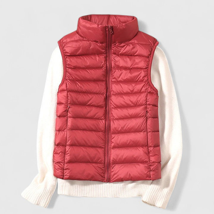 Eryzzaria Elegante Weste für Damen mit Rundhalsausschnitt