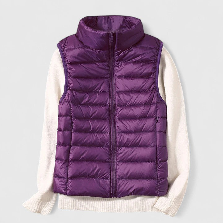 Eryzzaria Elegante Weste für Damen mit Rundhalsausschnitt