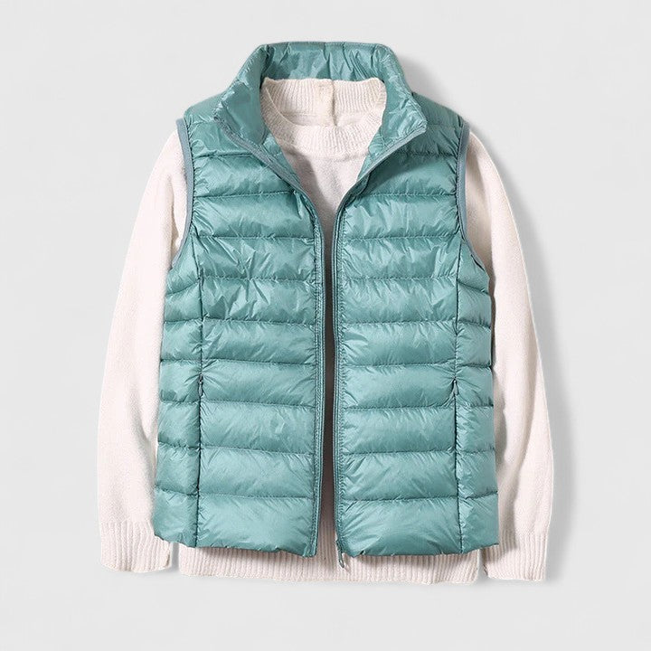 Eryzzaria Elegante Weste für Damen mit Rundhalsausschnitt