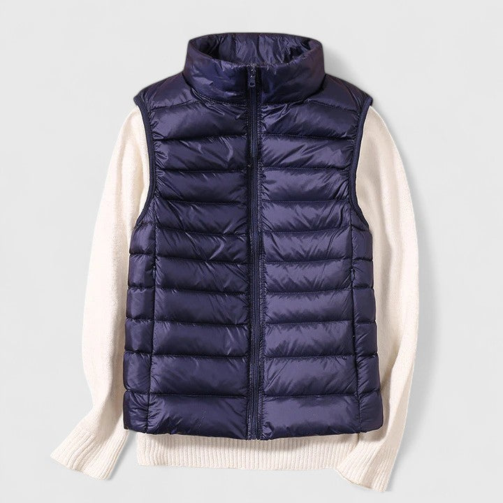 Eryzzaria Elegante Weste für Damen mit Rundhalsausschnitt