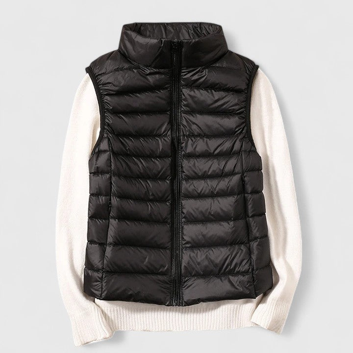 Eryzzaria Elegante Weste für Damen mit Rundhalsausschnitt