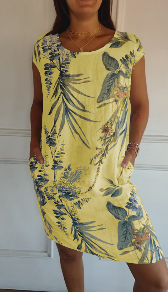 Ysella | Lässiges Bedrucktes Kleid für Damen mit Blumenmuster