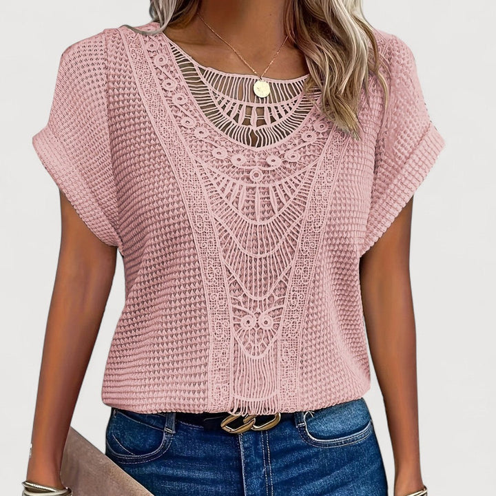 Elena | Elegantes Sommer T-Shirt für Damen mit Rundhalsausschnitt