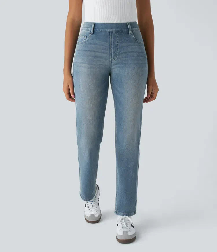 Kate | Elastische und Bequeme Hose für Damen mit weiter Passform und hohem Bund