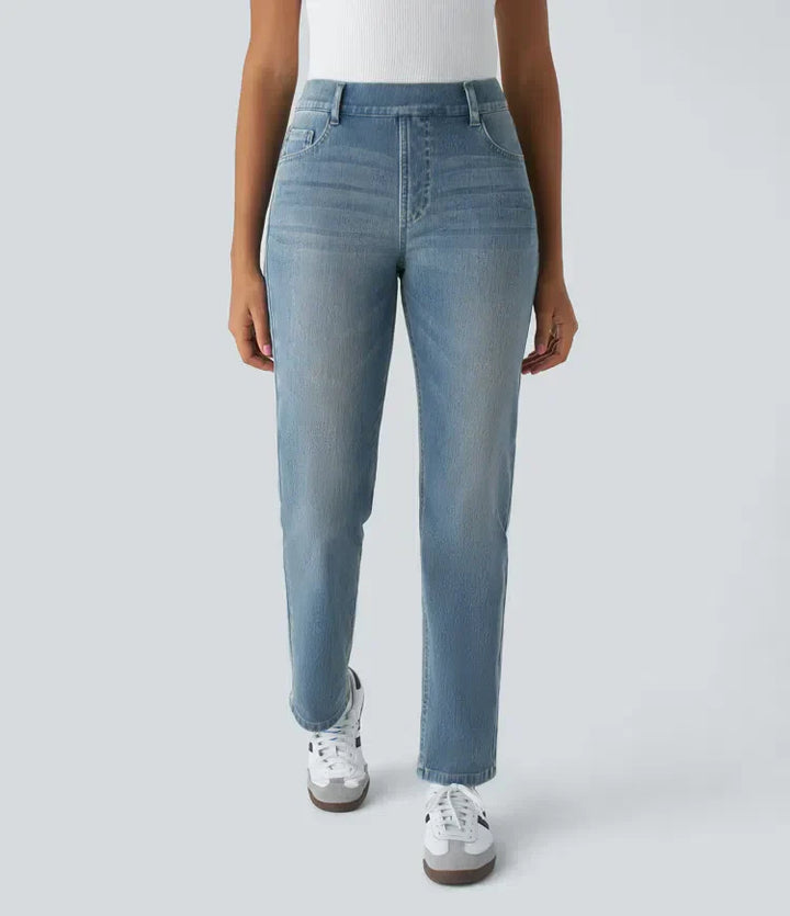 Kate | Elastische und Bequeme Hose für Damen mit weiter Passform und hohem Bund