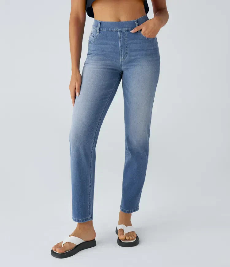 Kate | Elastische und Bequeme Hose für Damen mit weiter Passform und hohem Bund