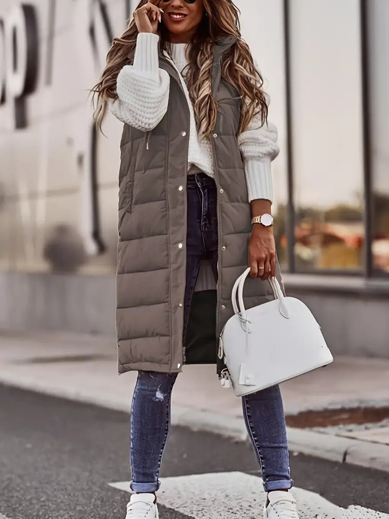 Marzia | Mantel für Damen mit Kapuze und Knöpfen Auf Der Vorderseite